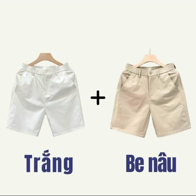 ( COMBO 2 ) Quần Short Nam Kaki From Trên Gối Cạp Khuy Phong Cách Hàn Quốc Thoải Mái Thoáng Mát 4