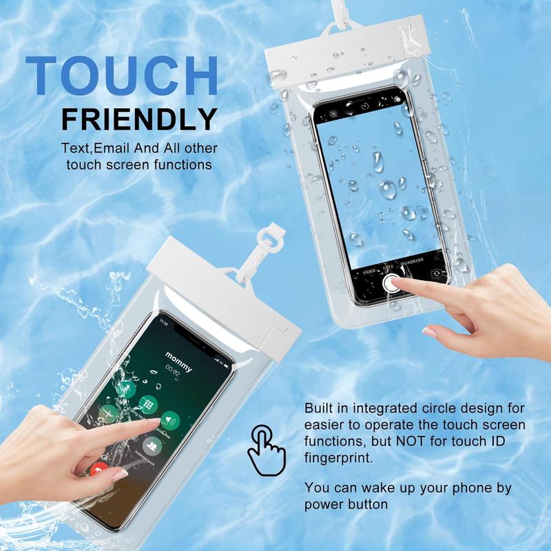 Product Introduction of Waterproof Phone Pouch Case, Waterproof Cell Phone Dry Bag, Phone Pouch for Beach Kayaking Travel Drifting Swimming, Underwater Dry Bag for Phone Protector 2
