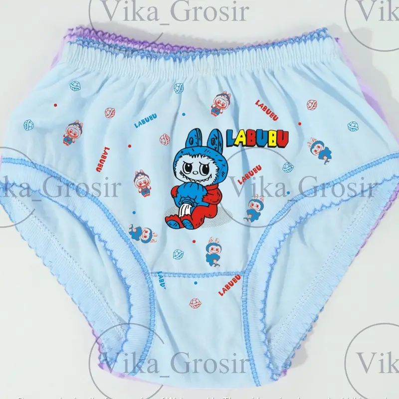 PROMO 6 PCS CD LABUBU ANAK PEREMPUAN USIA  2-8 THN CELANA DALAM VIRAL TERLARIS pakaian dalam 3-4 tahun Motif Fashion celana  dalam  anak 1