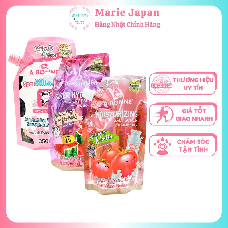  Muối Tắm Sữa Bò Tẩy Tế Bào Chết A Bonne Spa Milk Salt Dưỡng Da Body Nữ Túi 350gr - Dưỡng Body Women 