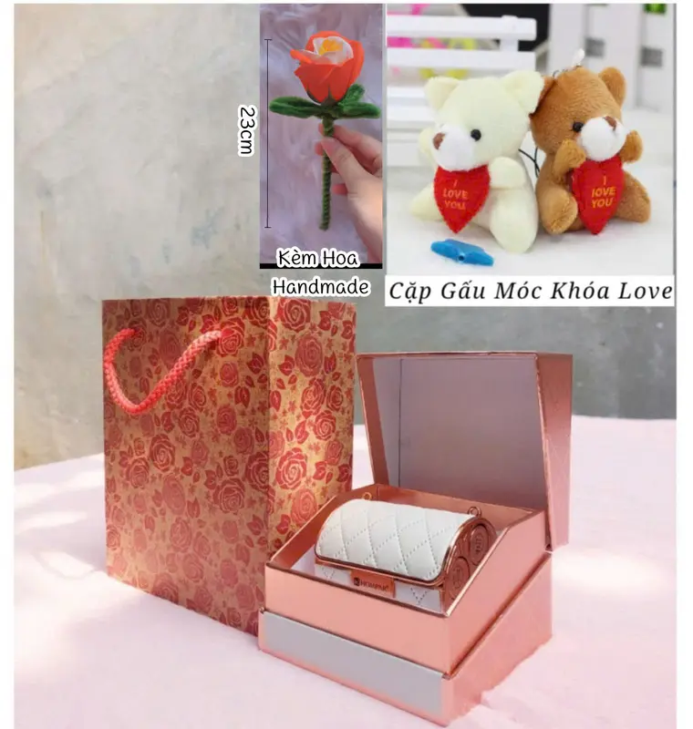 [HCM] Set 4 Cây Son Môi Màu Và Son Dưỡng Ẩm Lâu Phai HOMPAR Kèm Dây Chuyền Có Hộp Đựng Túi Xách Làm Quà Tặng Cực Sang  Hàng Hot 8
