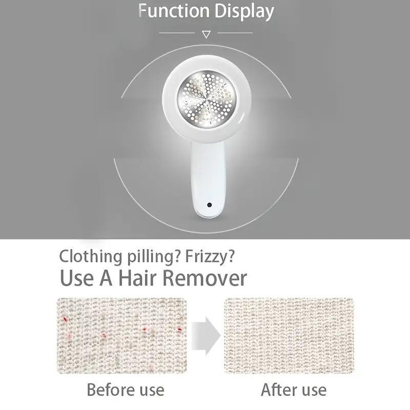 Product Introduction of Electric Lint Remover, 1pc/2pcs Portable USB Rechargeable Lint Removal Device, Handheld Pet Hair Remover for Clothes, Lint Cleaning Tool for Home Daily Use, Cleaning Gadgets for Home 4