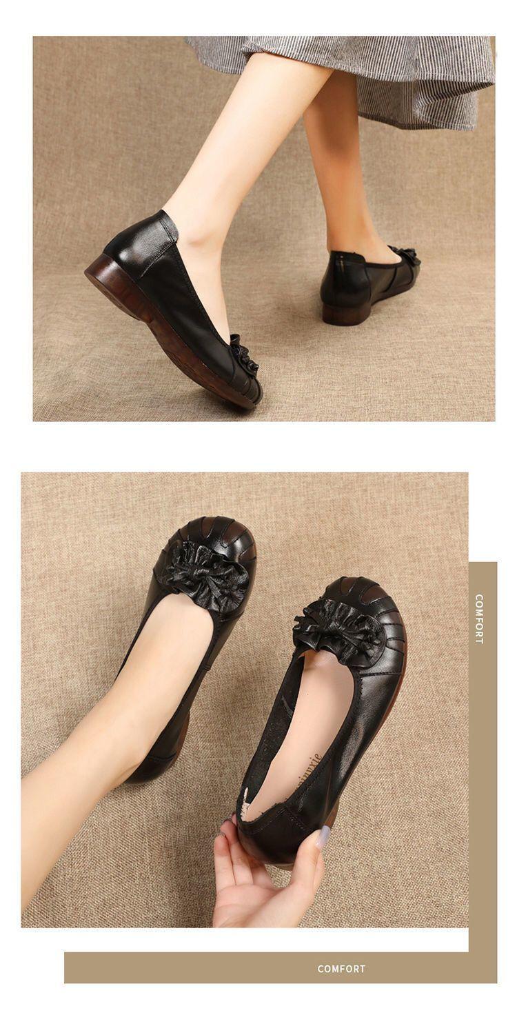 Product Introduction of Giày Lười Cho Mẹ Gommino, Da Thật, Đế Mềm, Thích Hợp Cho Mùa Lò Xo Và Mùa Thu, Giày Mũi Thấp Phẳng Đầu Tròn Gót Bê, Dành Cho Nữ, Hàng Mới Về Năm 2023 Shoes 6