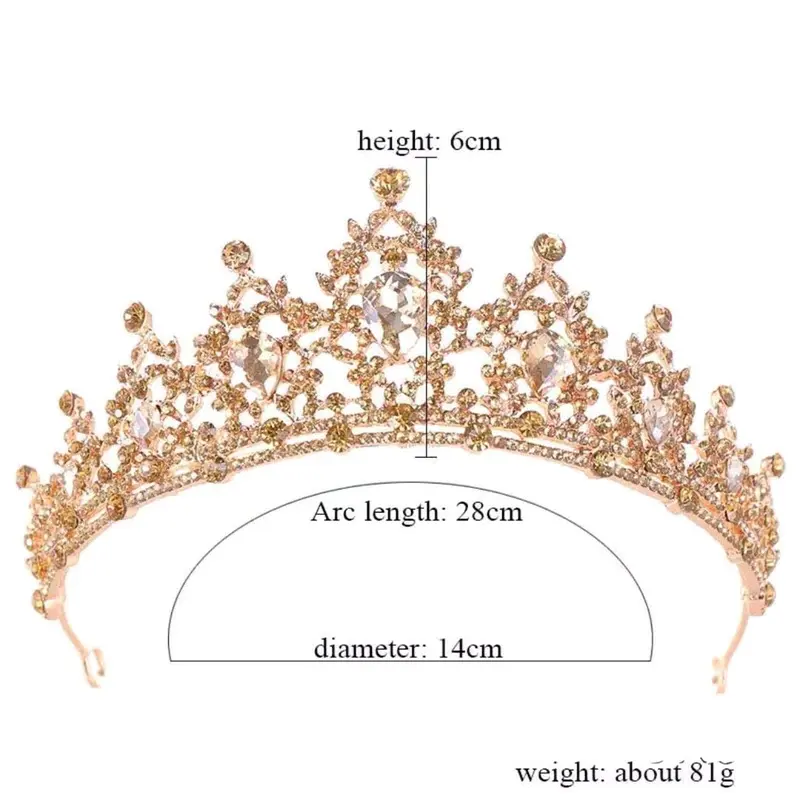 Chava Crown - Mahkota Pengantin Tiara - Wedding Bridal Silver Gold Blue pink red 6