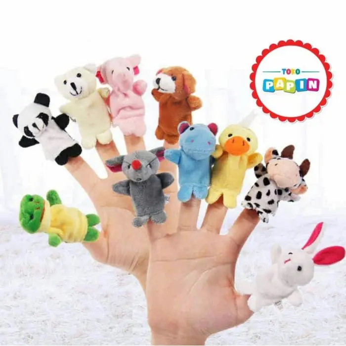 Mainan Edukasi Boneka Jari Tangan Hewan Finger Puppet Animal Isi 5 pcs