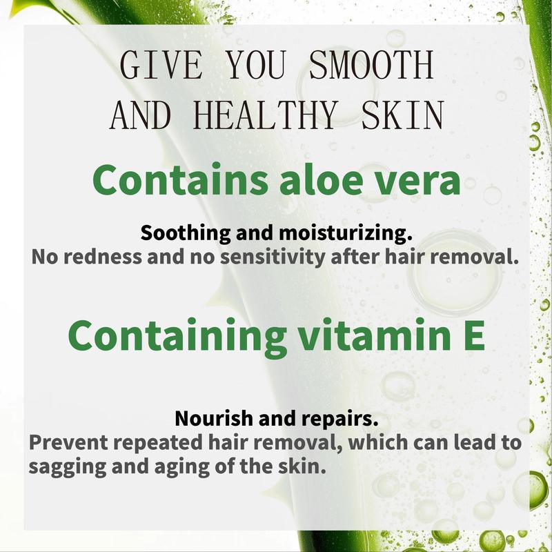 Aloe Vera Hair Removal Cream, Gentle Hair Removal Balm for Underarms, Chest, Legs, Arms and Body, Moisturizing Formula for Both Men and Women, Wax 4