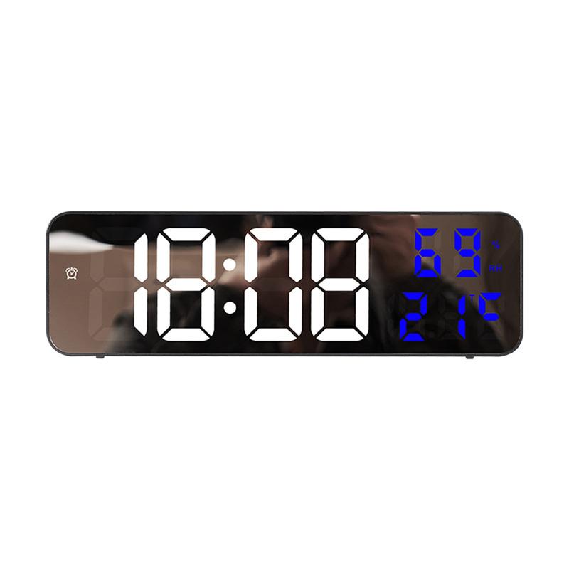 LED large digital wall clock, temperature date display clock, wall mounted alarm clock home decoration 1
