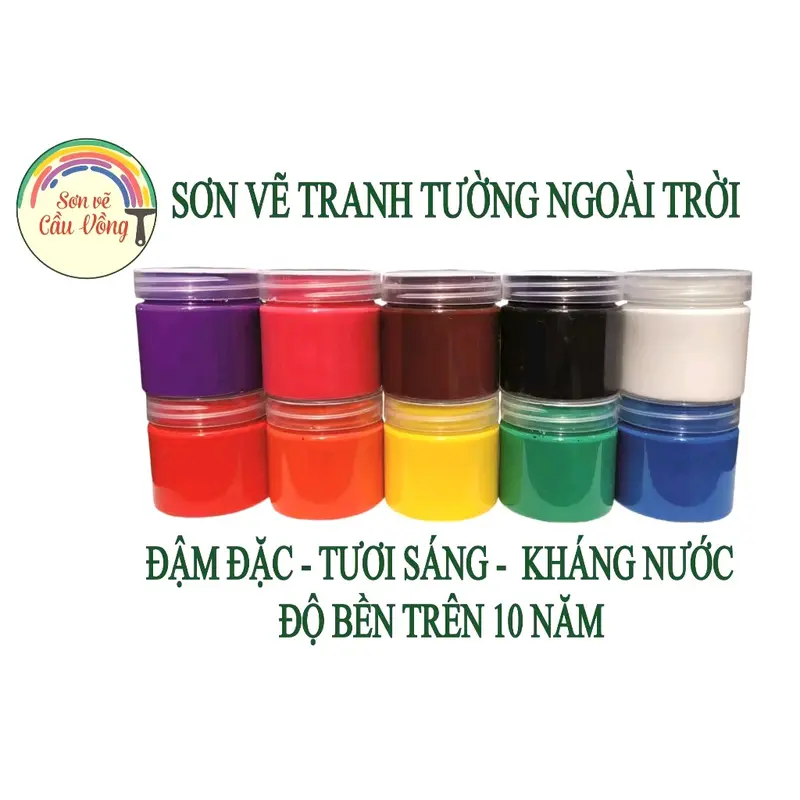 Sơn vẽ tranh tường ngoài trời gốc nước an toàn 0
