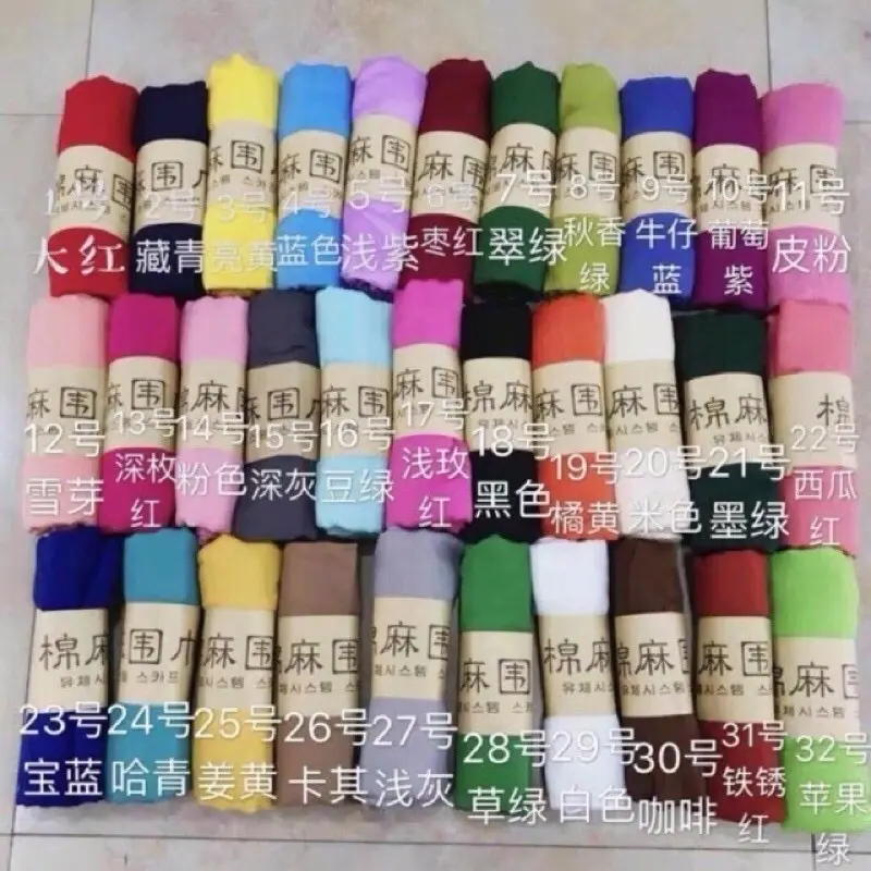 60cm x 180cm Cotton Linen Scarf
