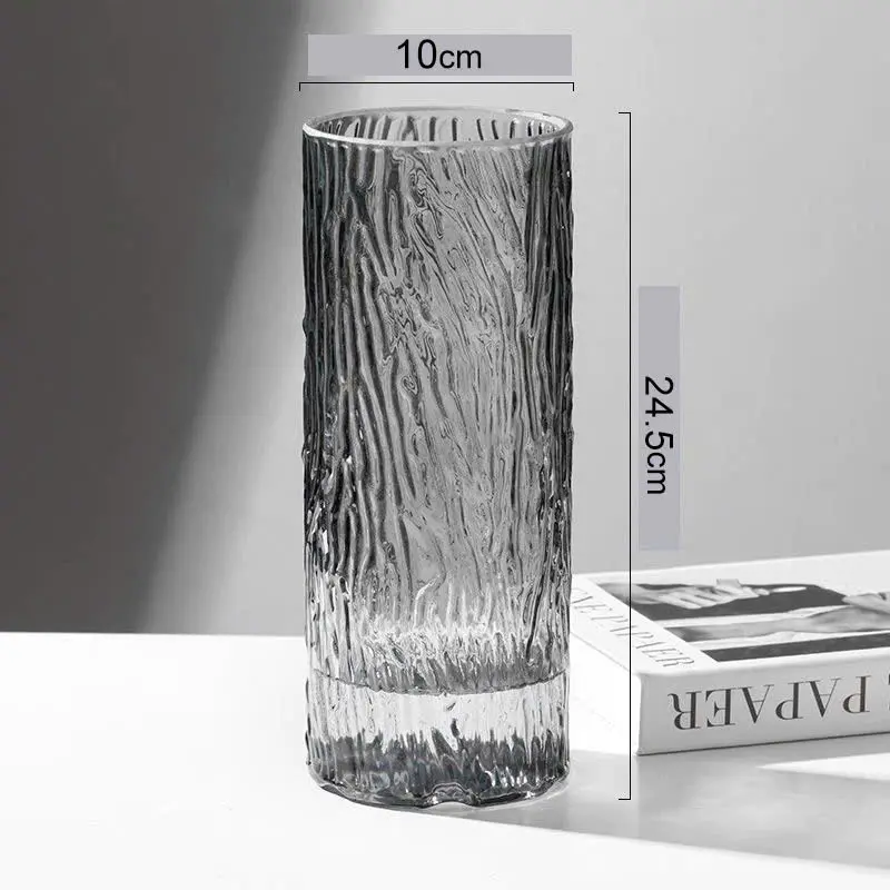 Bình Hoa Thủy Tinh Trụ Họa Tiết Nhà Gờ Cắm Hoa Trang Trí Lọ Hoa Decor Phòng Khách BTT23 M23 + Tặng Kèm Gói Dưỡng Hoa Tươi bình  hoa gốm  nhà bình  hoa bình  thuỷ bình  hoaxinh 8