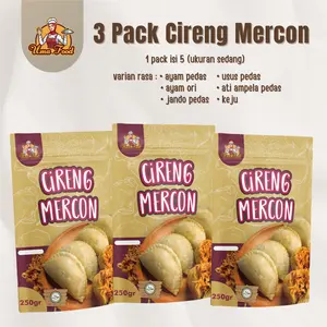 BUNDLING 3 Pack Cireng Mercon Umafood isi Ayam Suwir Pedas/Jando Pedas/Usus Pedas/Ati Pedas/Keju