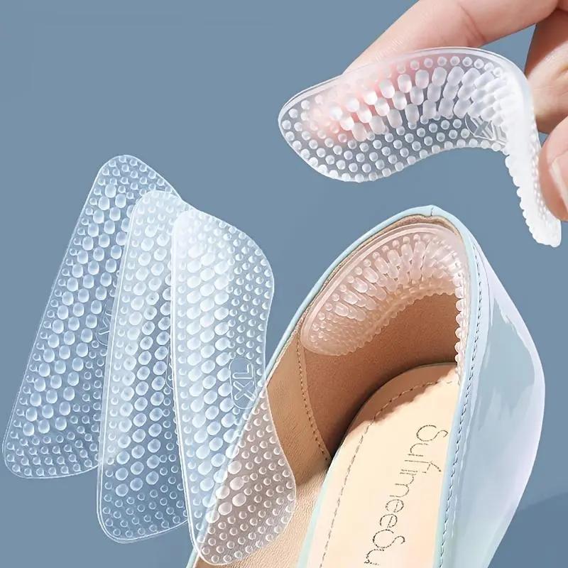 Silicone Anti-slip Heel Cushion, 2 Pair Anti-wear Heel Protector, Professional Heel Cushion for Women & Men