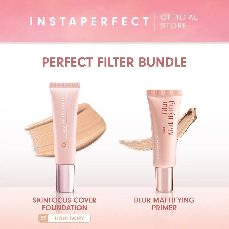 [175K GET 2] Instaperfect Perfect Canvas Set (Skinfocus Cover Foundation & Blur Mattifying Primer) 2