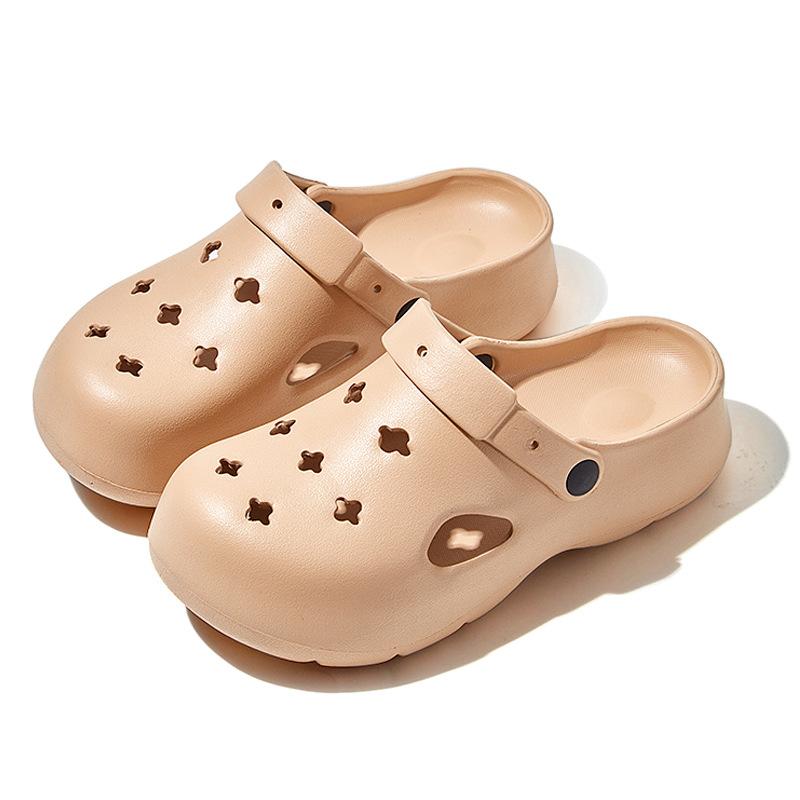 Guốc Thoáng Khí Đế Dày, 5cm, Dành Cho Nữ, Thích Hợp Cho Mùa Hè, Sử Dụng Trong Nhà Và Ngoài Trời, Không Trơn Trượt, Dép Bãi Biển Thường Ngày Thiết Kế Mềm Mại, Phong Cách Mới Cho Năm 2024 DéP Shoes GiàY 4