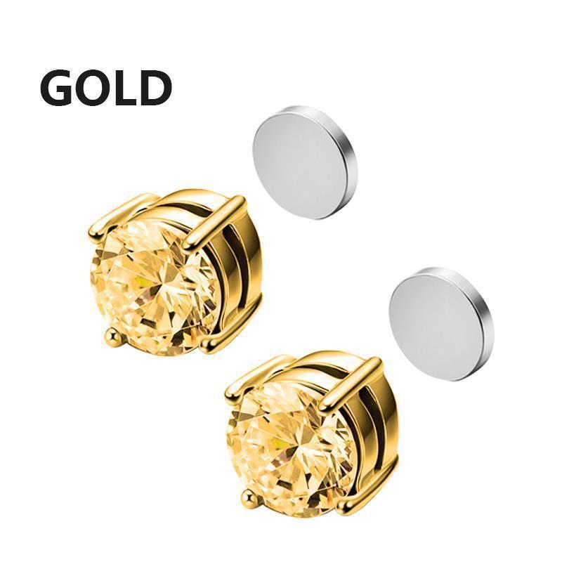 Bông Tai Từ Tính Zircon Punk, Siêu Lấp Lánh, Không Cần Xỏ Lỗ Tai, Dành Cho Nam Và Nữ, Không Thủng, Đồ Trang Sức Giả jewellery  kk 7
