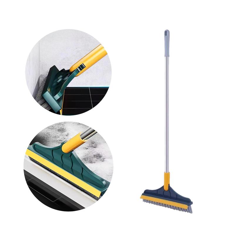 Cây chà sàn nhà tắm - Chổi chà nhà vệ sinh kèm gạt nước 2in1 - cây chổi chà xoay vòng cung 180 độ Làm Sạch bộ dụng chổi hình sàn nhà tiết kiệm không gian bola unhatuvat
