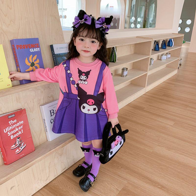 Product Introduction of Váy Len Mơ, Hàng Mới Về Mùa Xuân Và Mùa Thu, Dành Cho Bé Gái, Túi Messenger, Váy Niềng Răng, Thiết Kế Hoạt Hình, Giả Hai Lớp, Dài Tay, Thích Hợp Cho Bé Gái 18
