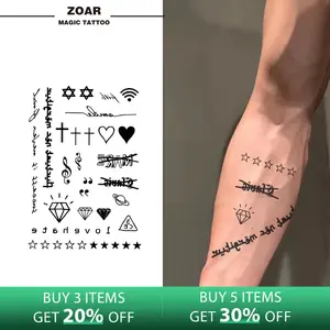 Zoartattoo stiker tato M-144 sementara  【Pola kecil】Tahan lama Tattoo menempel dekorasi seni untuk pria dan wanita