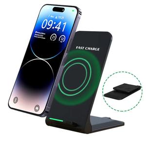 折りたたみ式ワイヤレス充電器 ス태ション、イヤホン＆スマホ用 インダクション急速充電、iPhone 16/15/14/13/12 Pro Max、Samsung、Xiaomi対応