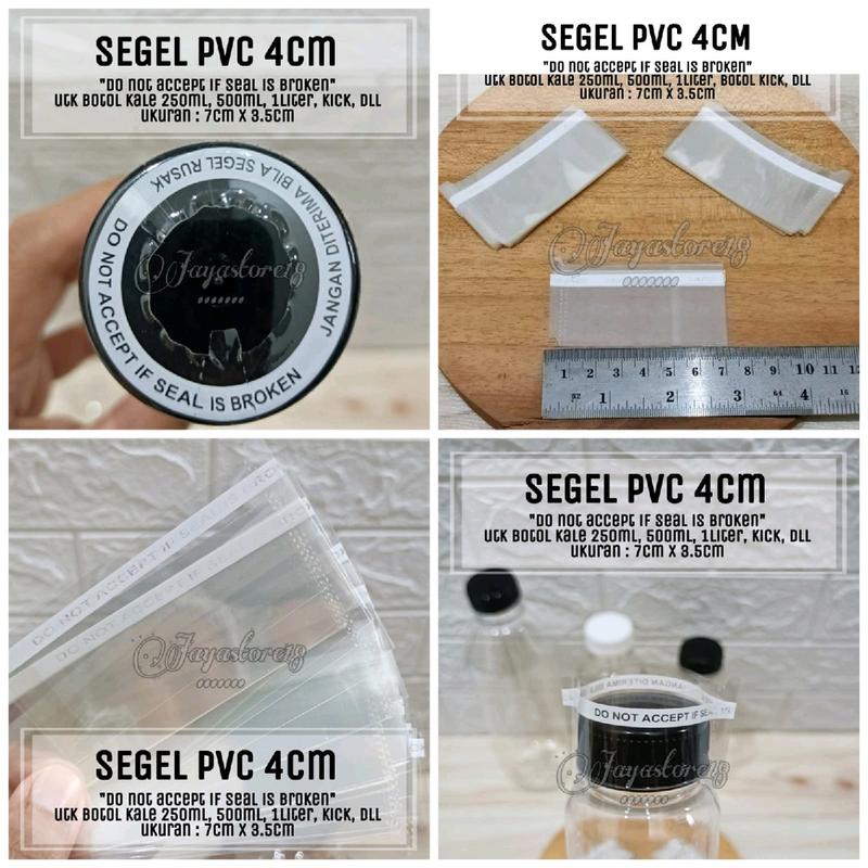 1PACK SEGEL PLASTIK PVC murah  tulisan DO NOT ACCEPT IF SEAL BROKEN BOTOL diameter 3.7cm 4cm 4.5cm murah untuk BOTOL cantik 350ML KALE 250ML 500ML 1LITER SEGEL PLASTIK PVC Jayastore18 1