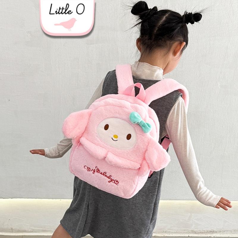Ransel Backpack Sanrio Tas Bulu Halus Premium Tas Sekolah Anak Cinnamorol Mymelody Kuromi Tas Boneka 0