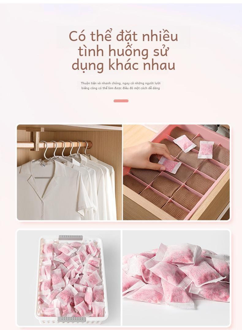 Product Introduction of Hoa Thơm, Thay Thế Mothball, Thích Hợp Cho Tất Cả Các Mùa, Chống Nấm Mốc, Hút Ẩm, Loại Bỏ Mùi Hôi, Đóng Gói Độc Lập, Cho Tủ Quần Áo Và Kệ Sách 7