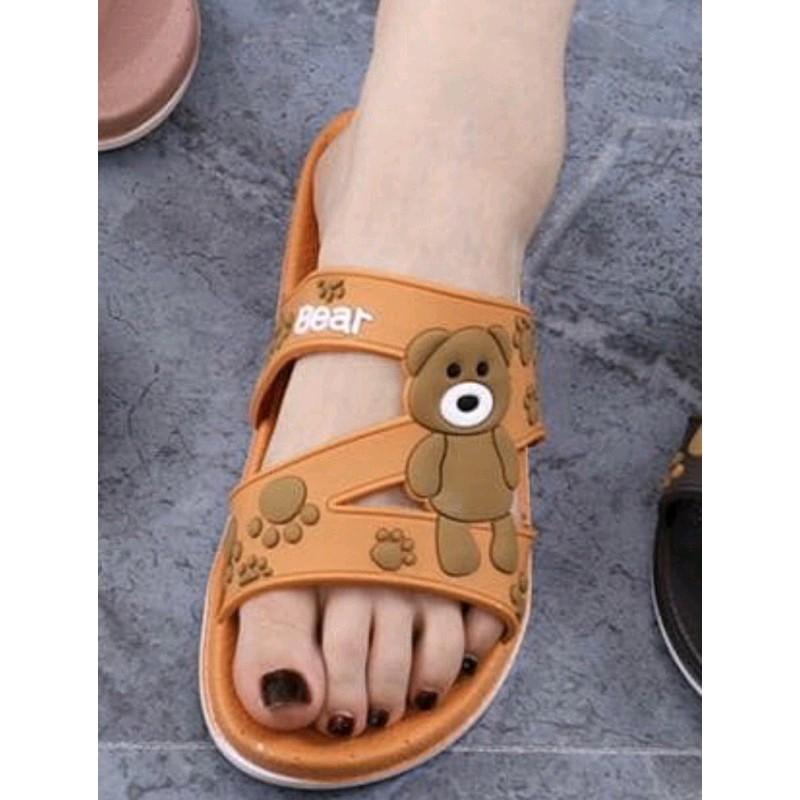 VianzShoes - Sandal / Sendal Slop Wanita Full Karet Premium coklat hitam Shoes Flat Pink 5