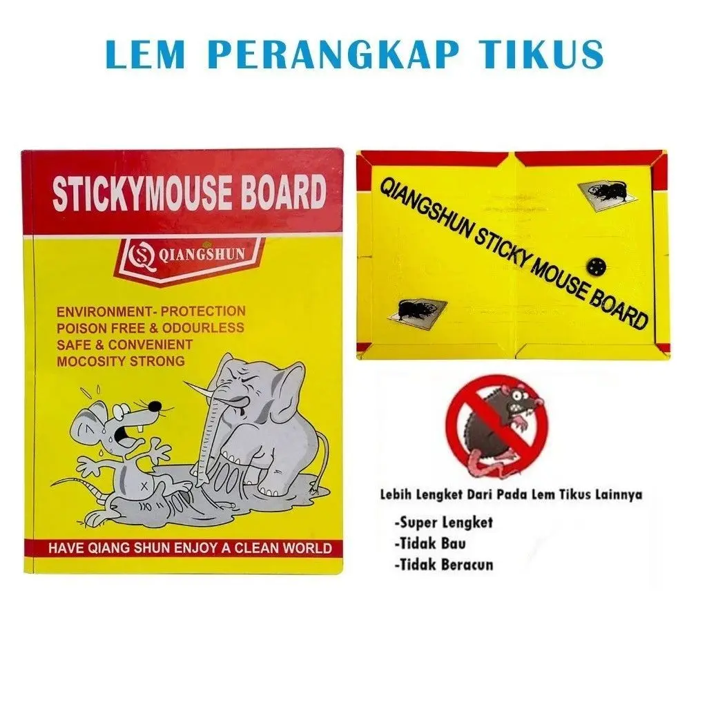 Lem Tikus Papan MODEL BUKU Jebakan Perangkap Tikus Super Lengket