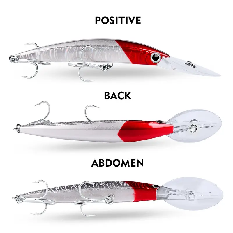 Proberos Umpan Pancing Ikan Minnow 17.5cm 27g Dengan Kail Treble 1/0 Lure Casting Umpan Floating 7