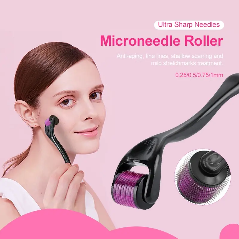 Con lăn Derma, 540, Có sẵn trong các kích thước Microneedle 0.2 / 0.25 / 0.5 / 0.75 / 1 / 1.5 / 2mm, Thích hợp cho tóc và mặt, Trị liệu Dermaroller, Thúc đẩy mọc tóc và da