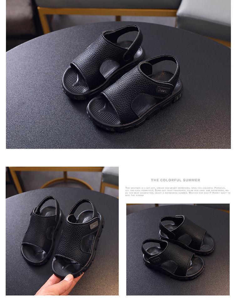 Product Introduction of 2025 Children's Sandals Boys Summer New Boys Children Anti-Kick Soft-Soled Baby Shoes Summer Beach Shoes 8