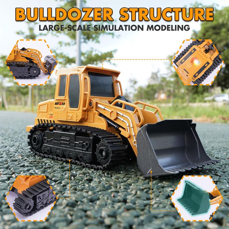 Remote Control Excavator Toy (1 Set), Rechargeable Light & Music Engineered Vehicle Toy, Intelligent Design, Creative Gift Car (Remote Control No Battery Provided), Gift for Boyfriend, Men's Gift 8