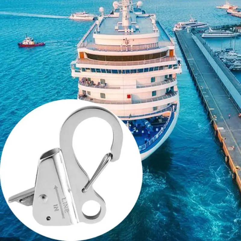 Stainless Steel Boat Hook, 8000lb Capacity Telescoping Stainless Steel Boat Hook, Compact Marine Accessory for Kayaks, Pontoons & Small Boats 3