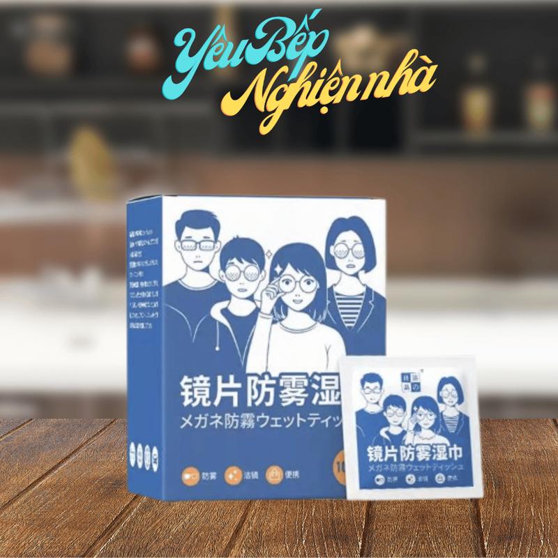 [HCM] Hộp 100 Miếng Khăn Giấy Lau Kính Nano Chống Mờ Sương, Vân Tay, Bụi Bám