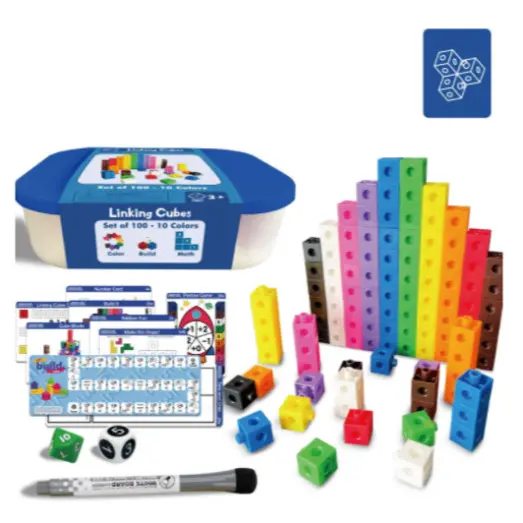 Đồ chơi giáo dục NUMBER BLOCK Linking Cubes học toán và xếp hình sáng tạo 100 khối NumberBlocks. 0
