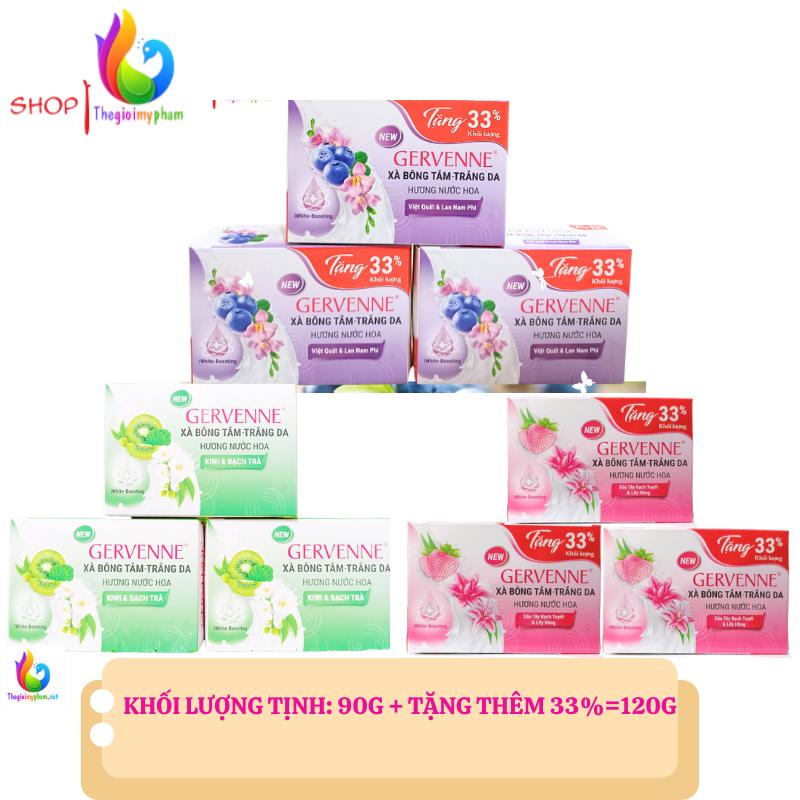 Combo 3 Xà Bông Cục Hương Nước Hoa Gervenne 120g(3x120g) 1