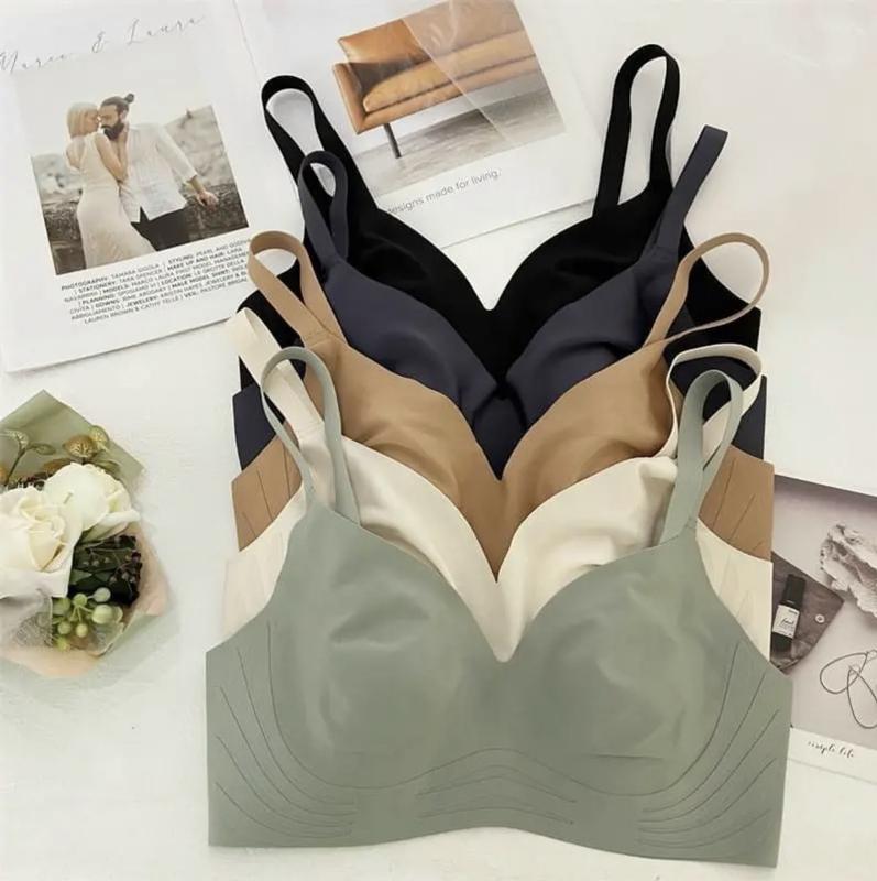 Áo Lót Su nước Cánh tiên không đệm nhẹ mát Kẻ sọc Nữ Bra