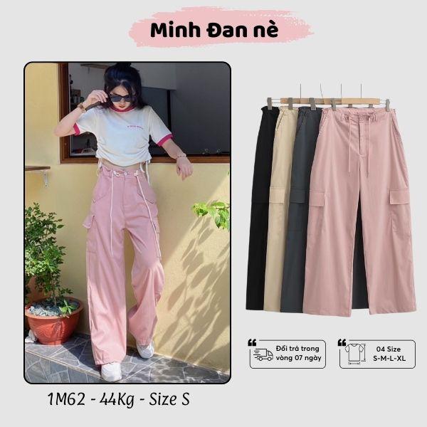  Quần Suông Dây Rút Túi Hộp 2 Bên 5 Màu Hottrend MDQ02 Kaki Nữ 