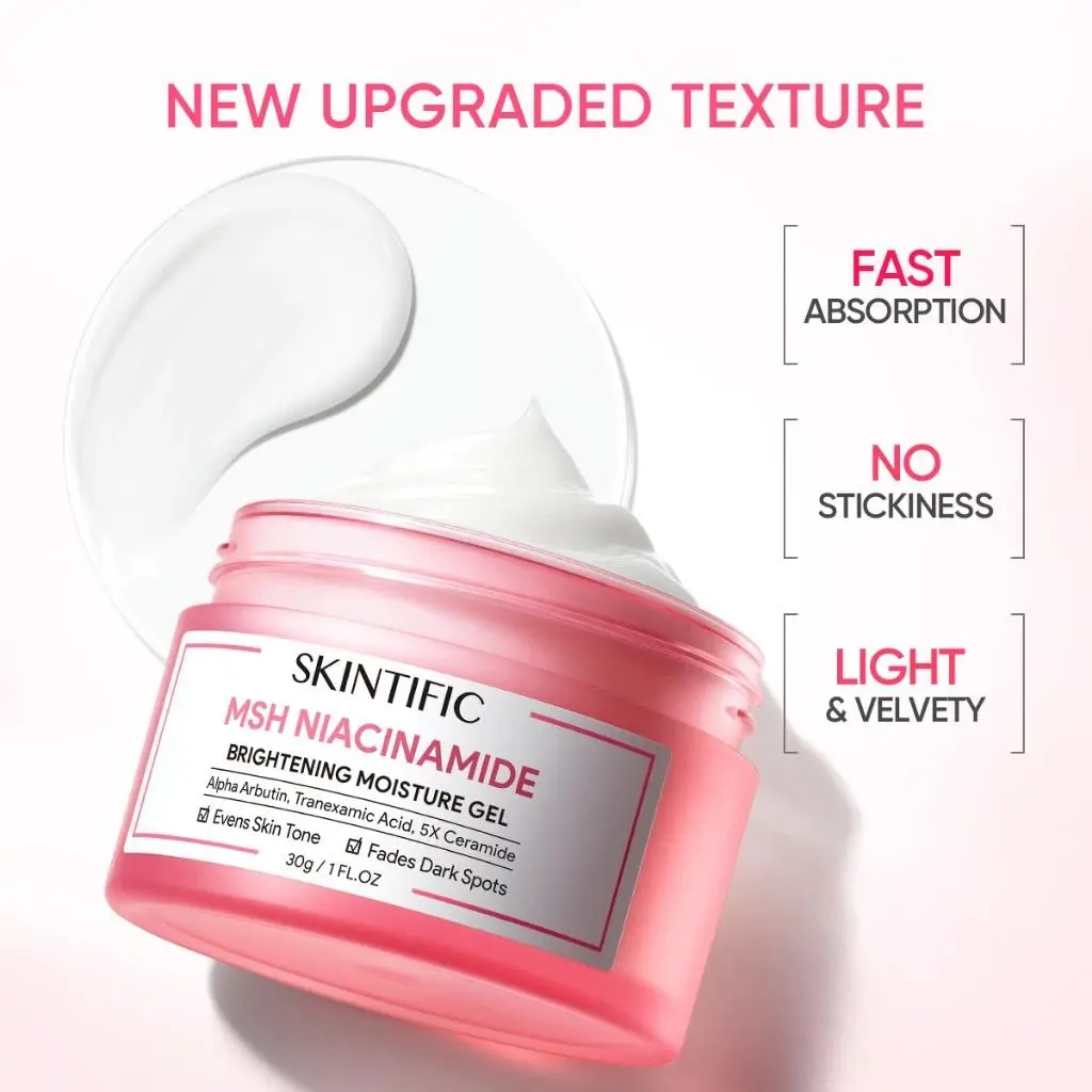 SKINTIFIC Niacinamide Brightening Moisture Gel Glowing Moisturizer 30g
