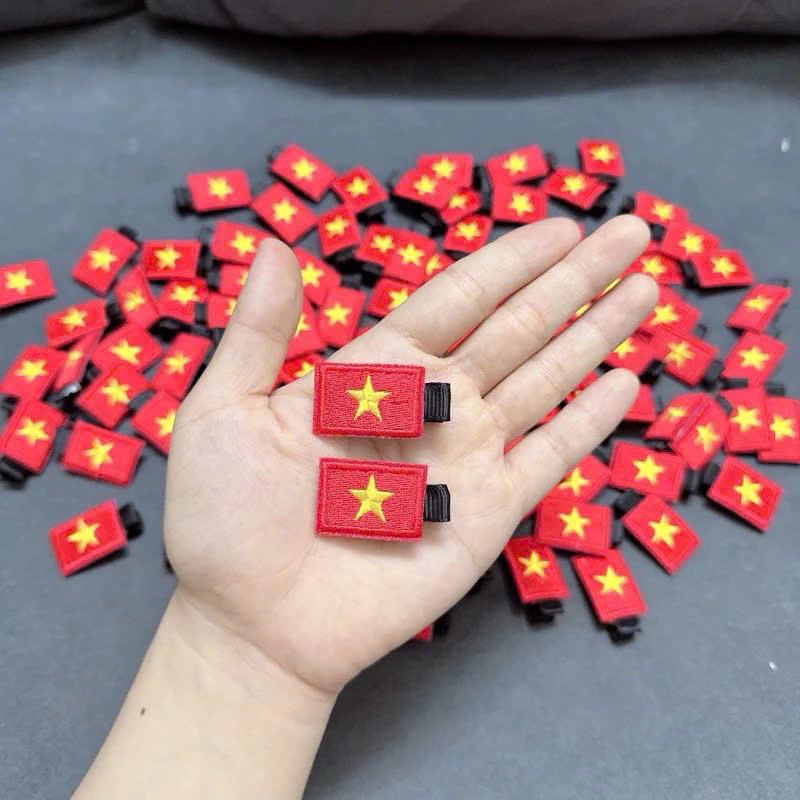 Kẹp tóc lá cờ việt nam  kẹp tóc cờ đỏ sao vàng yêu nước [ V201 ] 2