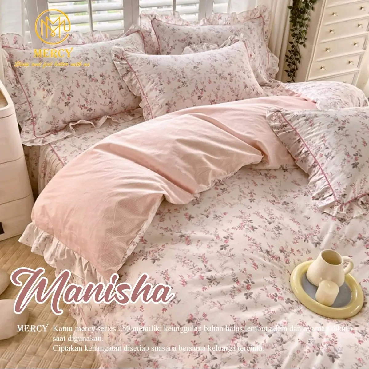 Kain Sprei Meteran Murah Katun Lokal Manisha