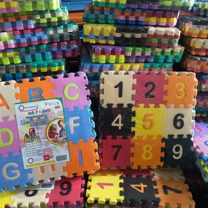 EVAMAT Matras Puzzle Abjad Mini 8x8 Isi 36 Pcs Tbl 1 CM / Mainan Edukasi Anak bebas bpa tidak bebas bpa biru tua hijau toska mainan  edukasi