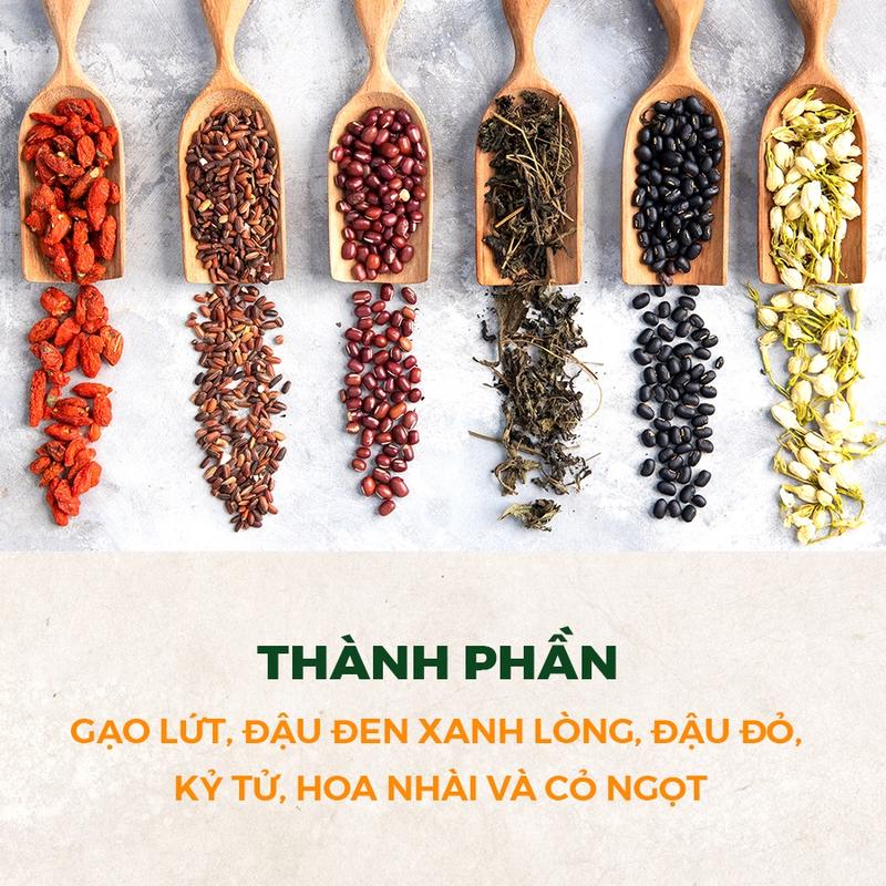 Trà Gạo Lứt + Trà Hoa Cúc  thanh lọc gan, giải độc cơ thể. Nước Trà Tea 1