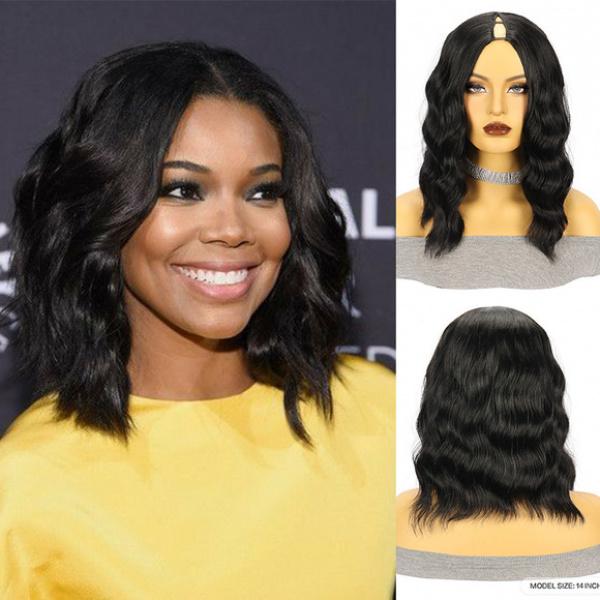 Product Introduction of Cross-Border Fashion Wig Women's Hair Band Short African Small Curly Hair Chemical Fiber Hair Cover High-Temperature Fiber Xuchang Wig 23