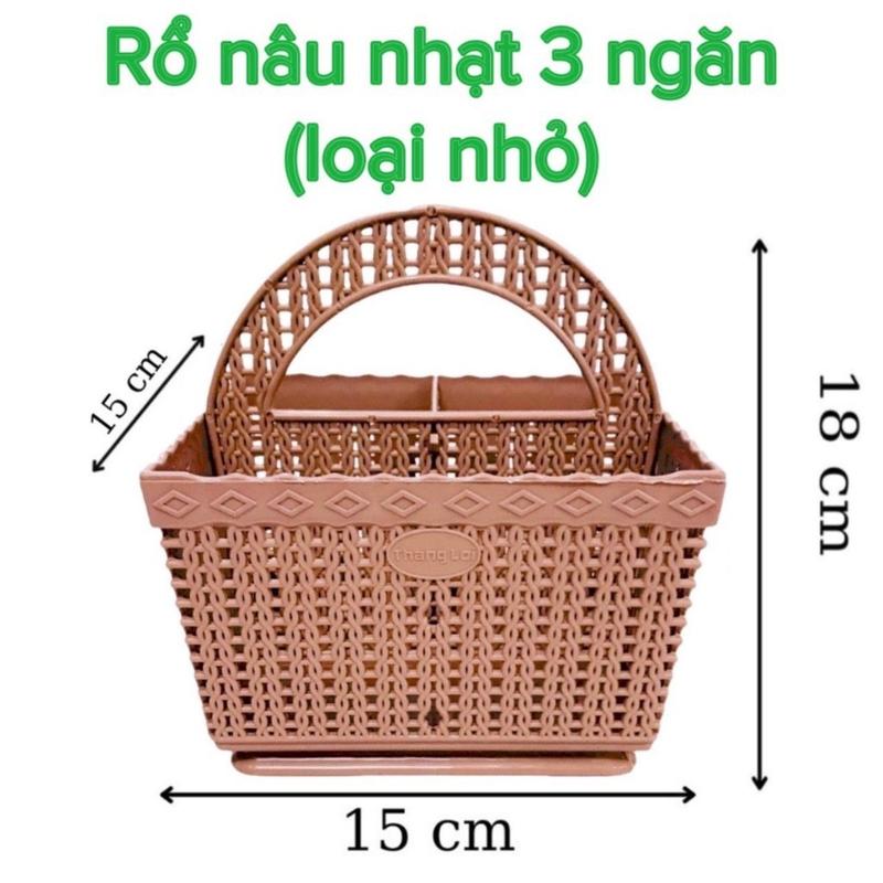 Rổ/giỏ 3 ngăn và 6 ngăn đựnġ đồ trang điểm, spa, nail, dụng cụ nối mi, phun ẋăm 5