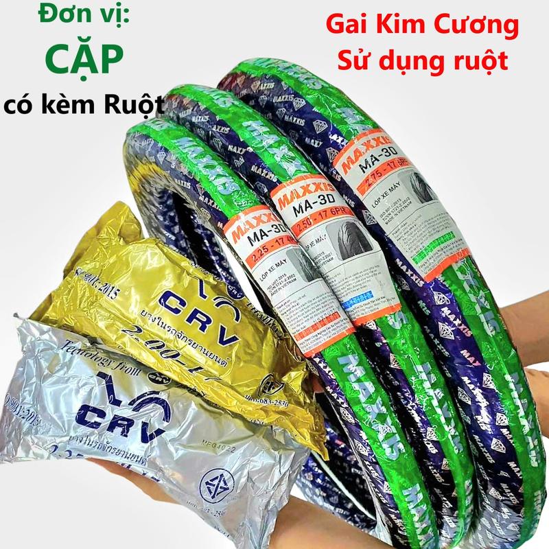 Cặp Vỏ Maxxis Gai 3D Kim Cương XÀI RUỘT Gắn Fu, Wave, dream, Ex, Sonic,......