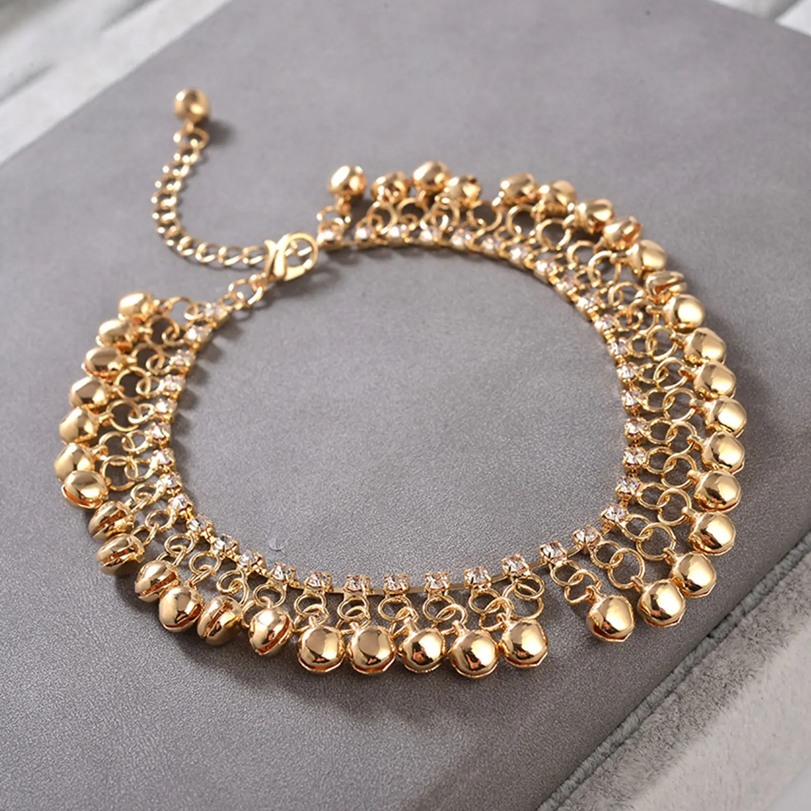 [MYY] Adjustable Extended Chain Women Anklet Lightweight Personality Bell Tassel Anklet Jewelry Gift
