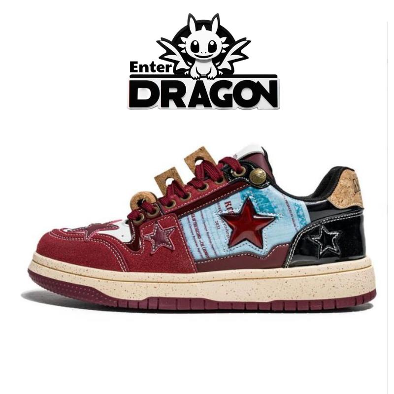 Giày thể thao sneaker nam nữ Unisex Enter Dragon Wine Red (Rượu vang đỏ trong ngôi sao)