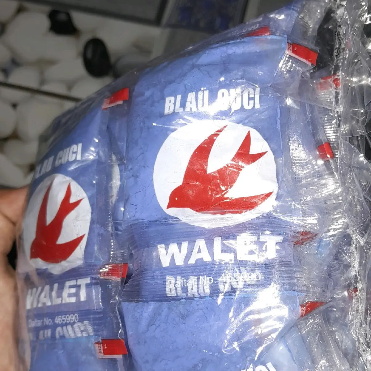 Blau Bubuk Cap Walet 1 Pak 30 Sachet// Bilao Bubuk cap Walet Mencerahkan Dan Pemutih Pakaian pem bersih