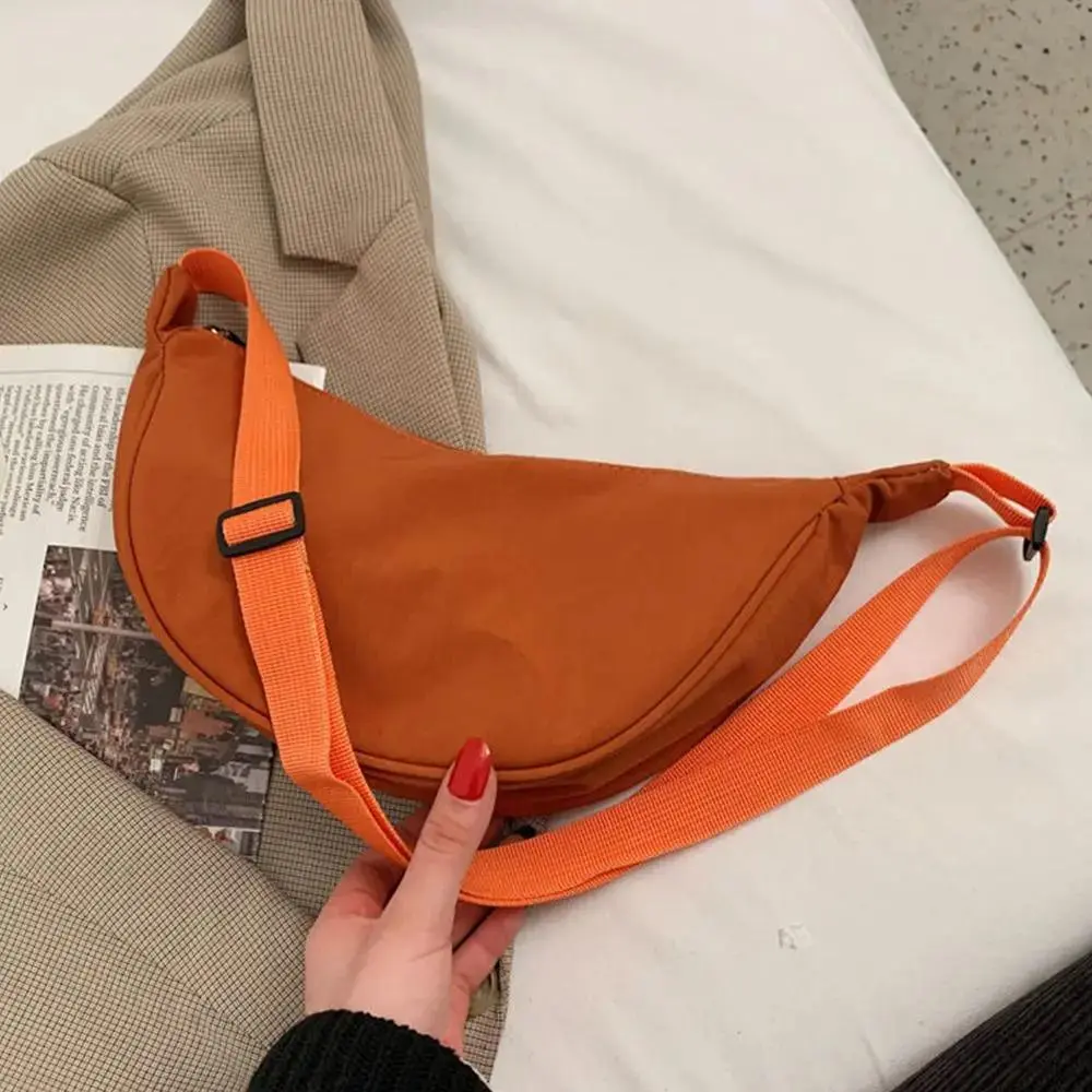 Solid Color Nylon Travel Fanny Pack, Large Capacity Sling Bag, Fashionable Chest Bag for Women & Men, Portable Casual Sports Bag for Daily Use